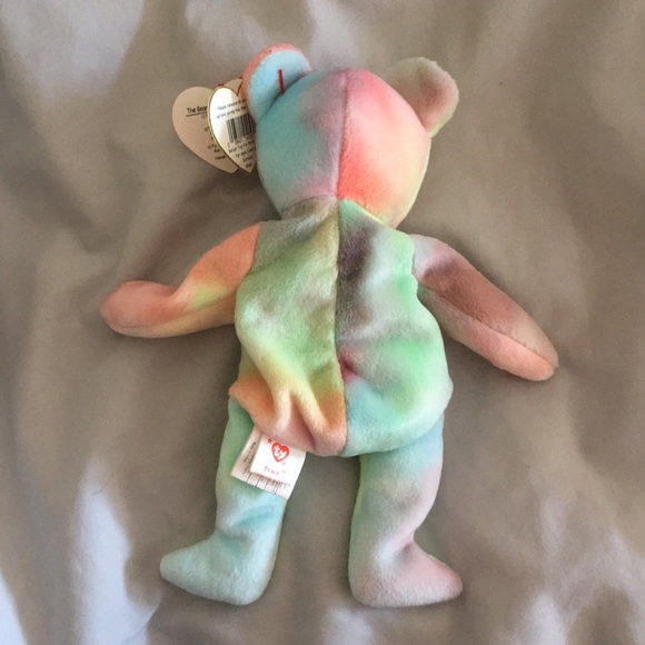 Rare ty Peace Bear beanie baby perfect construction with tag errors - Picture 6 of 15